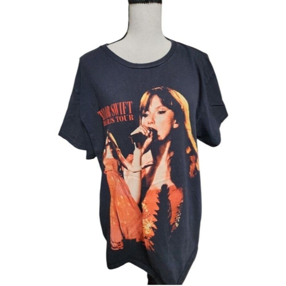 Taylor Swift Eras Tour Band Tee Black Size Large 2 Sides 2023-2024